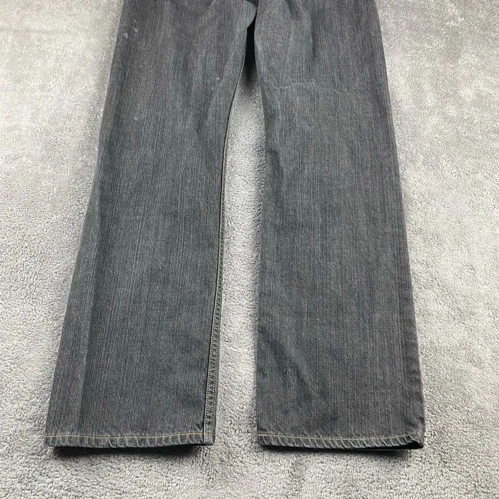 Levis 514 Slim Straight‎ Jeans Mens 36x34 Gray Mid Rise